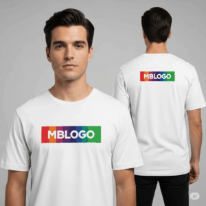 Playera estampada con logo frente y espalda